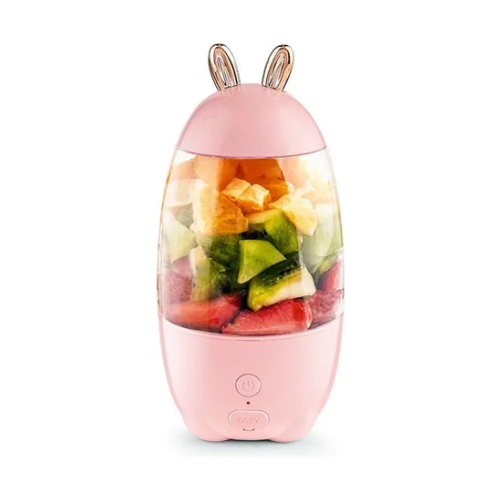 Batidora recargable USB, mezclador de alimentos para bebé, color rosa