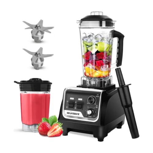 Licuadora Profesional Uso Rudo Multifuncional Blender Color Negro Glückluz